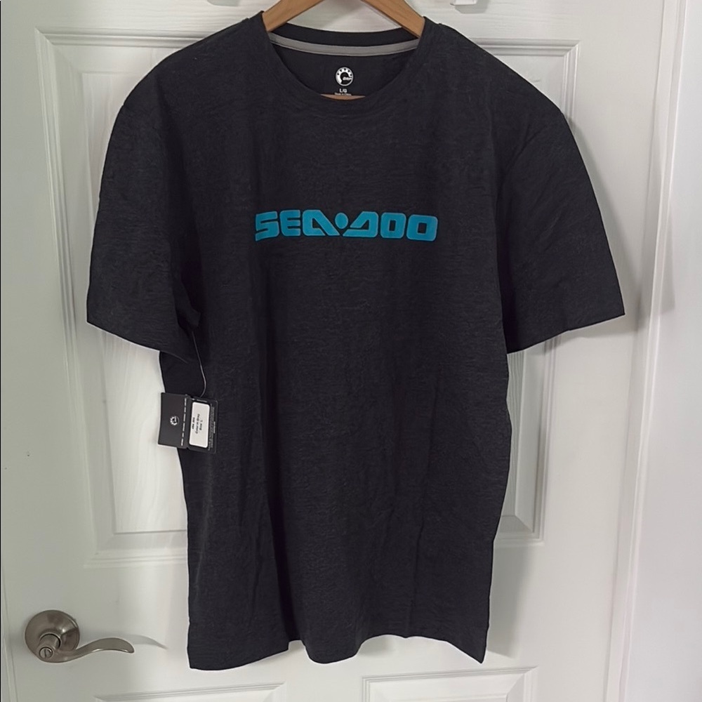 Gray and Blue Short Sleeve Tee